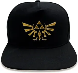 The Legend of Zelda Hyrule Logo (Snapback Cap) Cap Black - Picture 1 of 3