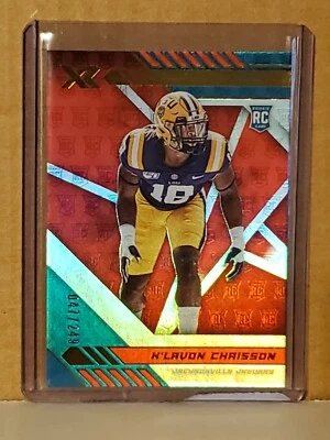 K'Lavon Chaisson 2020 XR Red Rookie Card #47/249 Jacksonville Jaguars - Image 1 of 3