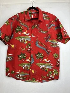 Camisa Hawaiana Para Hombre Lowes Navidad L Roja Santa Guitarra Isla Fiesta Ligera - Imagen 1 de 13