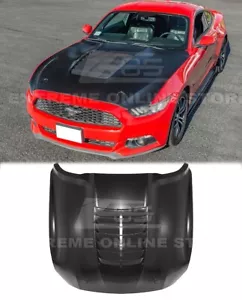 GT500 Style Front Aluminum Hood For 15-23 Ford Mustang Primed Air Vented Cover - Picture 1 of 17