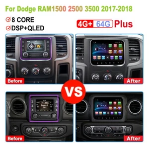 Android Car Radio Head Unit For Dodge RAM1500 2500 3500 2017-2018 GPS Carplay - Picture 1 of 9