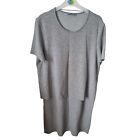 Cos Grey Layered Jersey Dress Sz Large Uk 12