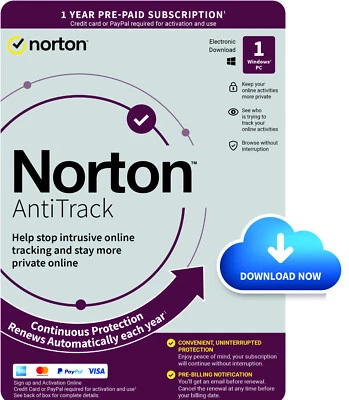 Norton 2025 Antitrack for 1 Device 12 Months - 5 Minute Email Delivery - UK & EU - Image 1 of 4