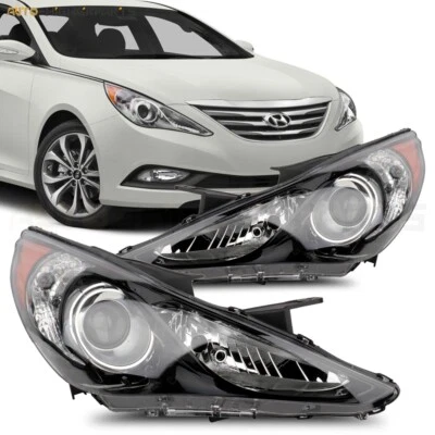 For 2011-2014 Hyundai Sonata Headlight Assembly Pair Left + Right Sides - Image 1 of 4