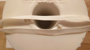 (0,36 € / m ) 100 m  Gummiband breite :10 mm weiß  Normale Spankraft (Gw - Picture 1 of 2