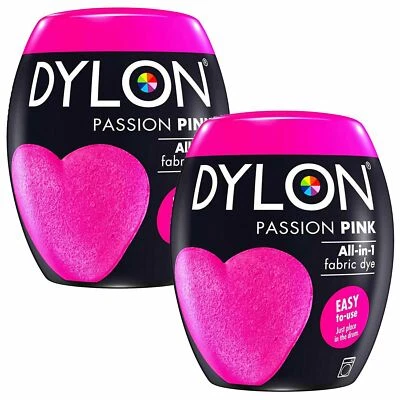 Dylon Washing Machine Fabric Dye Pod, Passion Pink, 2 Packs of 350g - Image 1 of 4