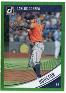2018 Donruss Holo Green #163 Carlos Correa Astros - Picture 1 of 1