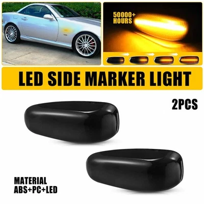 Luz de señal de giro LED ámbar secuencial ámbar para Mercedes SLK230 1998-2000 Foto 1 de 4