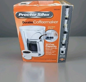 Proctor Silex 12 Cup Durable Coffee Maker Model 48521 White ~ Brand New - Picture 1 of 5