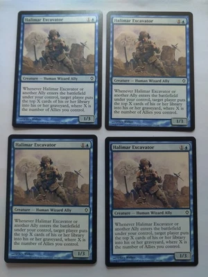 Halimar Excavator x 4 Worldwake Regular MTG Playset  - Image 1 of 4