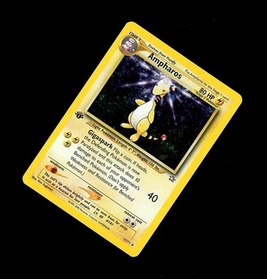2000 Pokemon NEO GENESIS 1st Edition AMPHAROS HOLO 1/111 RARE! NM  - Image 1 of 2