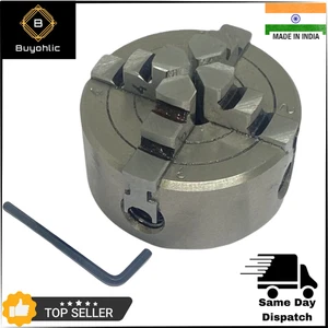 Small Chuck for 3" I 80 mm & 4" Inch I 100 mm Rotary table and Mini Lathe - Foto 1 di 49