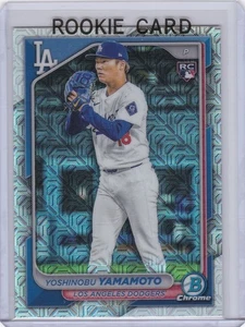 YOSHINOBU YAMAMOTO ROOKIE CARD Bowman Chrome Los Angeles Dodgers MOJO REFRACTOR! - Picture 1 of 2
