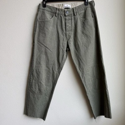 Stone Island RE-T Compass Jeans Trousers Denim Light Green Wash Size 32 READ - image 1 of 4