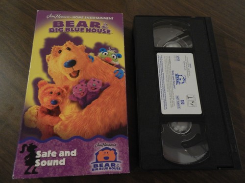 JIM HENSON BEAR IN THE BIG BLUE HOUSE SAFE AND SOUND VHS VTG. KIDS TV ...