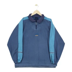 Vintage Puma King 1/4 Zip Drill Top Sweatshirt Mens Size XL Blue Oversized - Picture 1 of 14