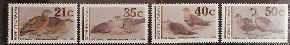 South Africa-Bophuthatswana Stamp 244-247  - Sandgrouses We Combine Shipping - Image 1 of 1