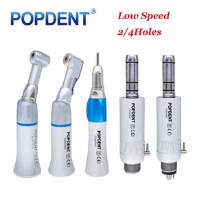 Dental Slow Low Speed Handpiece Push Contra Angle NSK Style Air Motor 2/4Holes - Picture 1 of 46