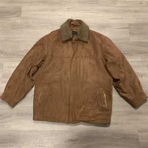 Giorgio Brown Faux Suede Bomber Jacket. Mens Size 52 - Picture 1 of 7