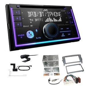 JVC 2-DIN MP3 Autoradio Bluetooth DAB+ für Toyota Auris anthrazit 07-12 - Bild 1 von 6