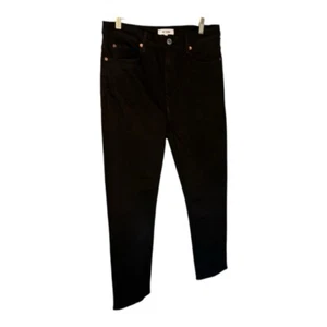 Pantalones de mezclilla negros talla 30 Re/Done Stove Pipe tiro ultra alto pierna ancha talla 30 $298 - Imagen 1 de 8