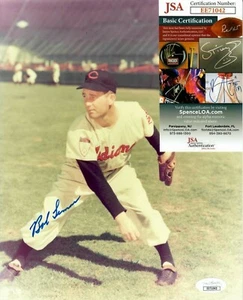 BOB LEMON Signed Picture 8x10 Vintage Photo AUTOGRAPH JSA COA INDIANS CLEVELAND - Picture 1 of 1