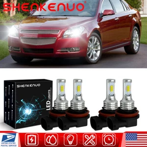 For Chevy Malibu 2009-2012 - Combo H11+H11 LED Headlight High/Low Beam Bulbs Kit - Picture 1 of 12