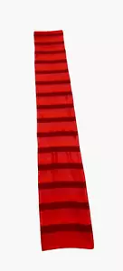 XOCHI Red And Deep Red Burgandy Wide Stripe Table Runner 88” X 13” Luxurious - Picture 1 of 13