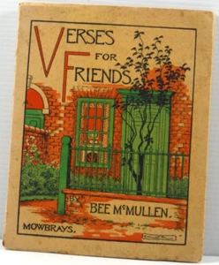 Verses for Friends paperback by Bee McMullen 1949 Miniature Book Poetry vintage - Picture 1 of 13