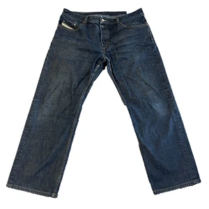 Diesel Mens Jeans Relaxed Straight Leg Dark Blue 100% Cotton Larkee W38 L30 - Picture 1 of 18