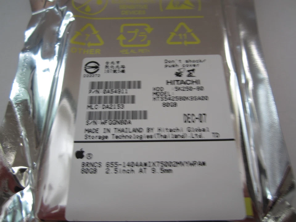 NEW SEALED Hitachi 80GB 2.5" SATA Hard Drive HTS542580K9SA00 0A54911 5K250-80 - Image 1 of 2