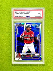 Geraldo Perdomo RIFRATTORE ZAFFIRO CRACKED ICE ROOKIE CARD 2021 CROMO RC PSA 9 - Foto 1 di 24