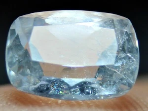 BLAUER AQUAMARIN Kissenschliff transparent lose Edelstein für Eheringe 2,70 ct - Bild 1 von 10