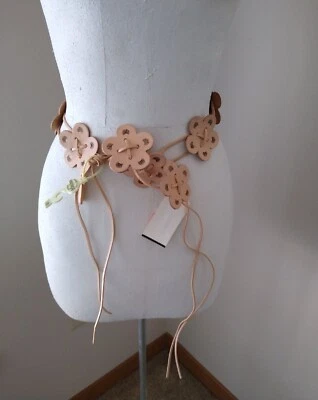 Cinturón largo Sonoms Boho flor cuero mujer 52" nuevo Foto 1 de 4