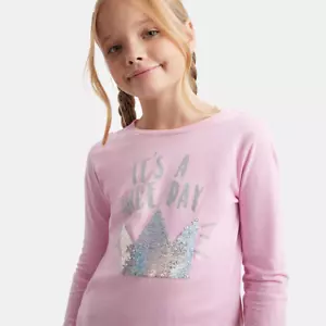 Niñas Divertidas Niños Camisetas Algodón Mangas Largas Camiseta Top 7-12 Años - Imagen 1 de 25