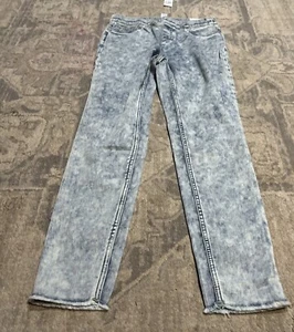 New JUSTICE YOUTH GIRLS LEGGINGS Sz 16 MID RISE DENIM RINSE STRETCH - Picture 1 of 8