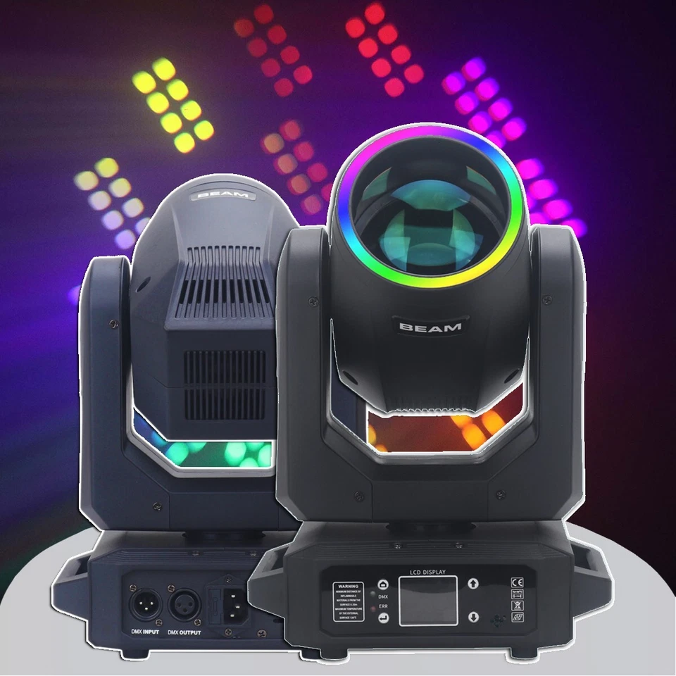 200W LED Moving Head Light With Ring 18 Rotating Prisms Effect Dj Stage Light - Image 1 of 4