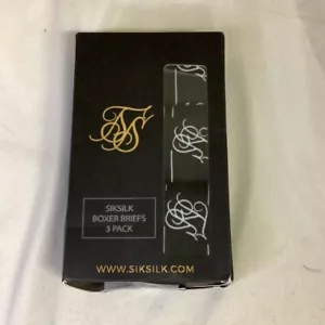 SikSilk Boxer Brief Underwear Mens Size L Multicolour Elastic Waist Pack Of 3 - Picture 1 of 6