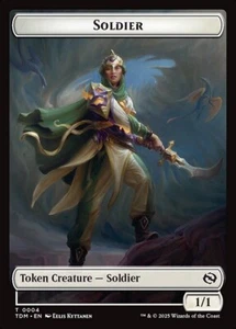 Ficha Soldier DOBLE CARA (Casi Como Nueva) Tarkir: Dragonstorm (TDM) - Imagen 1 de 2