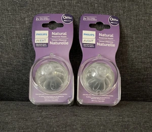 Philips Avent Natural Response Baby Bottle Nipples Flow 1 0M+ 4pk - Picture 1 of 2