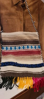 Bandolera tejida a mano vintage nativa americana Foto 1 de 2