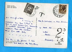 SIRACUSANA £.20 ISOLATO ann.IMOLA su cartolina per l'INGHILTERRA (269028) - Imagen 1 de 1