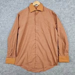 Daniel Ellissa Men's Dress Shirt Size M 15 1/2 - 34/35 Bronze French Cuffs - Picture 1 of 9