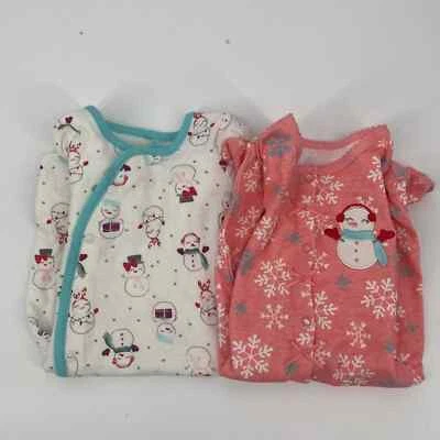 Koala Bebé Botones a Presión Mono Pies Coral Hombre de Nieve Estampado Multicolor Talla 3M Foto 1 de 4