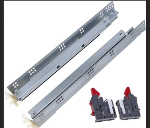 Undermount Drawer Slides 21 Inch (1 Pair), Full Extension Soft Close Concealed - Picture 1 of 6