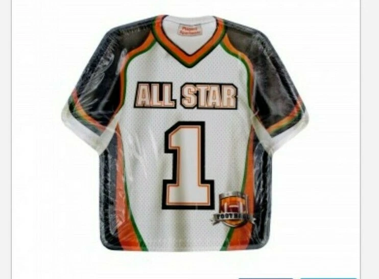 Camiseta de fútbol deportiva banquete fiesta de cumpleaños platos de cena de papel en forma de 18/9" Foto 1 de 1