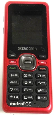Teléfono celular Kyocera Domino / Jax S1310 - rojo y negro (MetroPCS) - versión rara Foto 1 de 2