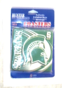 Michigan State Spartans Team farbige Getränkeuntersetzer 1 Packung 6 Stück Zellstoffplatte - Bild 1 von 4