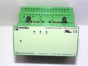 Phoenix Contact InterBus IB STME 24 AI 4/SF4 Analogeingabe Nr, 2750060 Top - Picture 1 of 4