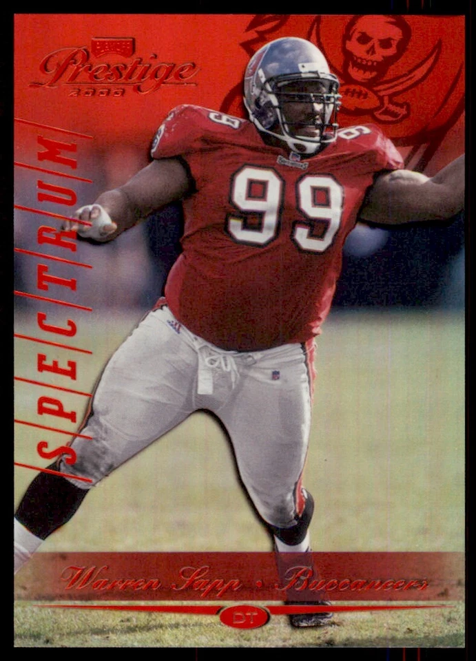 2000 Playoff Prestige Spectrum Red Warren Sapp /100 Bucs #176 *Noles2148* - Image 1 of 2